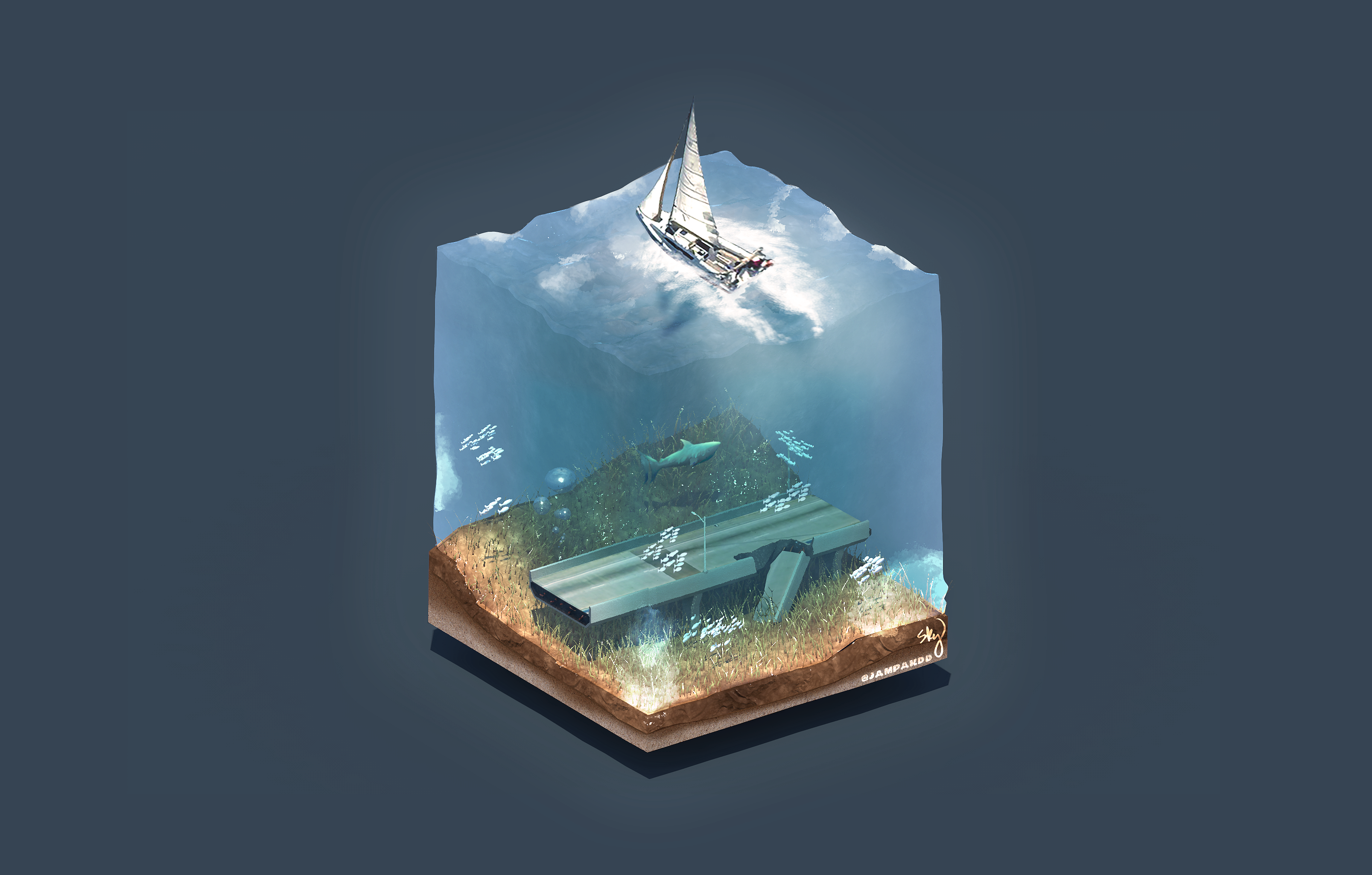 Ocean Slice Sky